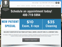 Tablet Screenshot of dentistryofoldtownscottsdale.com